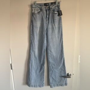 Fashion Nova Blue Flare Wide Leg Jeans